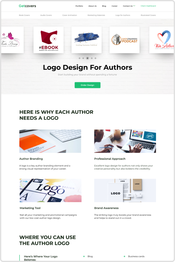 Getcovers — Логотипы для авторов