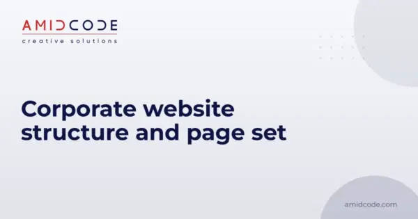 Corporate website structure and page set