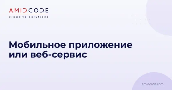 Мобильное приложение или веб-сервис