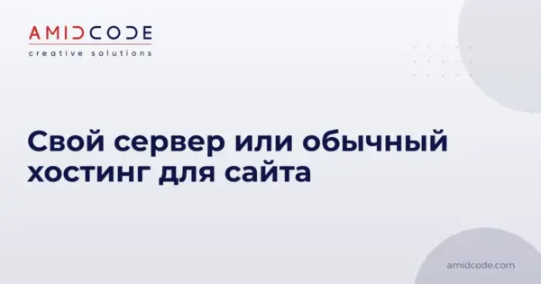 Свой сервер или обычный хостинг для сайта