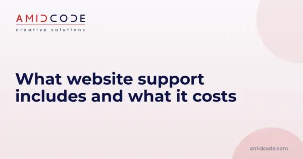 What website support includes and what it costs